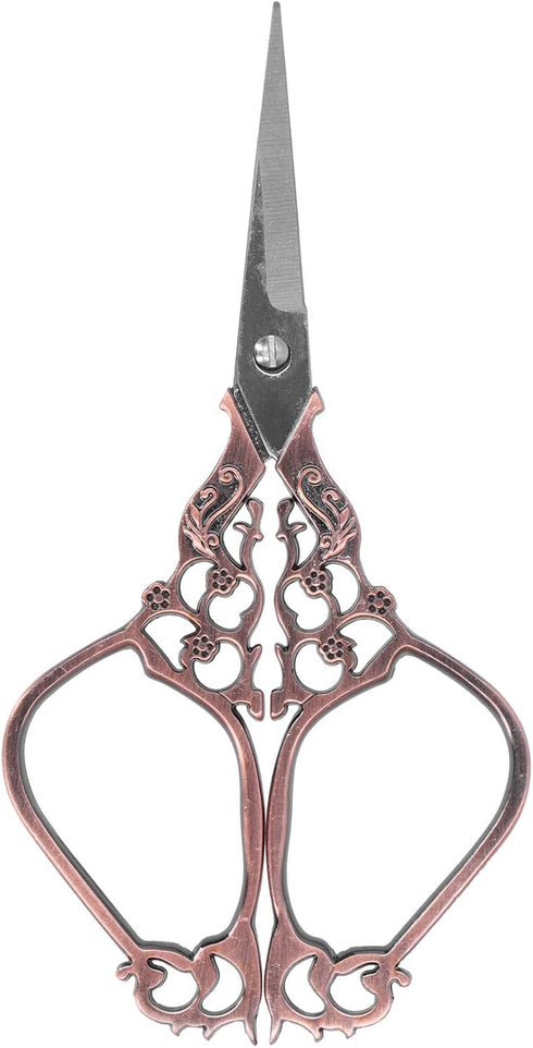 Vintage Classical DIY Sewing Scissors for Embroidery and Art Craft Collection, Ergonomic Handle Design (Rose Gold)...