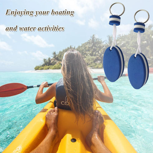 Floating Keychain for Boat Keys Float Buoy Boat Key Rings 2PCS Oval Shaped Foam Floating Keychains for Boating...