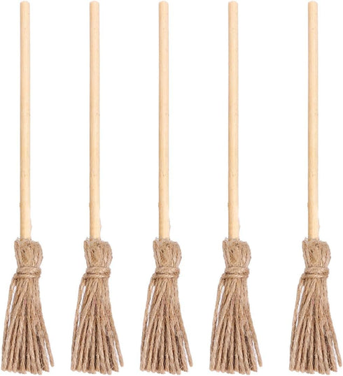 TOYANDONA 5pcs Dollhouse Miniature Broom Mini Broom Dollhouse Furniture Props Micro Landscape Decor...