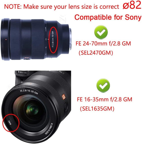 MOSTOS ; Brings Superior® - 82mm Lens Cap Cover Compatible with Sony FE 24-70mm f/2.8 GM Lens, Compatible with Sony FE 16-35mm f/2.8 GM Lens (Ø82 ...