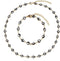 Colorful Lucky Evil Eye Bead Bracelet Choker Necklace Jewelry Set Rainbow Link Chain Protection Amulet Collar Necklace for Women Men Good Luck Jew...