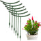 10 Pack Plant Support Plant Stakes, Metal Half Round Plant Support Ring Plastic Plant Cage Holder Flower Pot Climbing Trellis for Small Plant Flow...