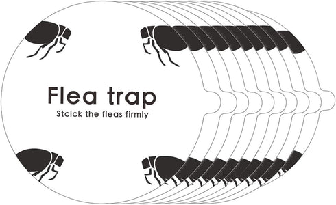 Flea Trap Refills 10 Packs, Flea Trap for Inside Your Home, Replacement Pads for Flea Light, 7.1 Inch Natural Glue Discs Refill...
