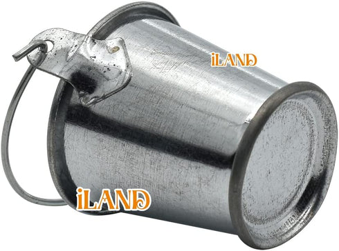 iland Dollhouse Accessories on 1:12 Scale, Gardening Tools Pack of Mini Metal Pail, Watering Pot and Hose Fits Fairy Garden...