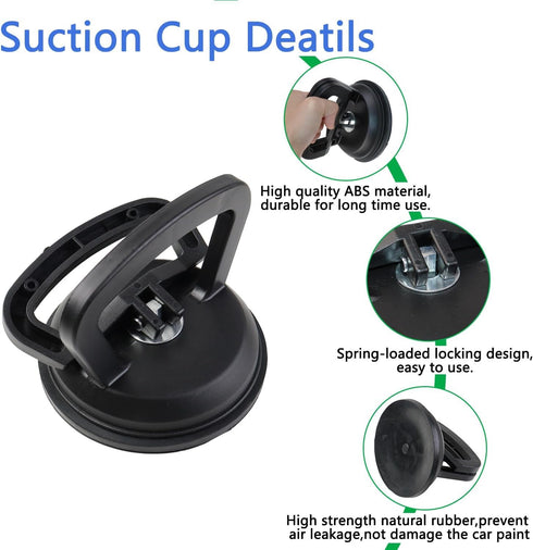 Car Dent Puller 3 Pack, Strong Dent Puller Kit Dent Remover Tool for Car, Powerful Dent Puller Suction Cup Paintless Dent Removal Kit for Car Body...