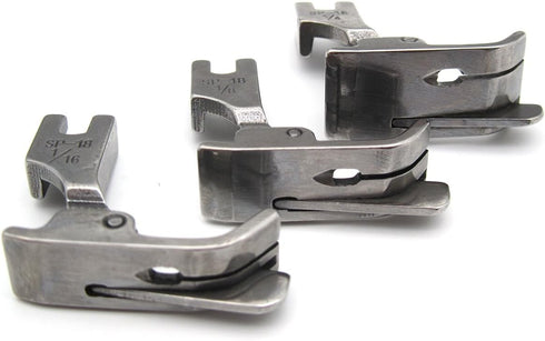 CKPSMS Brand - 3PCS Industrial Sewing Machine HINGED Right Guide FEET Compatible with JUKI DDL-127, DDL-227, DDL-500 CONSEW 210,218,219#SP-18 1/16...