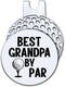 Best Grandpa by Par Golf Ball Marker with Magnetic Hat Clip, Funny Golf Accessories and Golf Gifts for Men Grandpa, Birthday Christmas Retirement ...