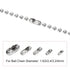 MECCANIXITY Ball Chain Connector Clasps, Stainless Steel Replacement Cord Connector Fit for 1.5/2/2.4/3.2/4mm Beaded Ball Chain, Silver Pack of 10...
