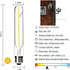Dimmable 4W LED Tube Bulbs 4000K Daylight White, T10 Tubular Edison Style LED Filament Bulb, Vintage Light Bulbs 40 Watt Equivalent,E26 Medium Bas...