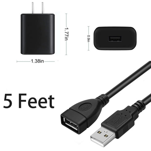 USB Charger Adapter for JLab Go Ai Pop/Sport, JLab Epic Air Sport ANC, JLab JBuds Air/Sport/Executive/Pro/Play Gaming/ANC Earbuds Case Charging Ad...
