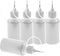 Hordion 12Pcs 1 Oz/ 30ml Transparent Precision Tip Applicator Bottle, 10ml Glue Applicator Bottles, Metal Needle Plastic Bottle, DIY Quilling Tool...