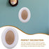 Garneck Oval Wood Picture Frame Wall Hanging Decoration 7 Inch - Send Seamless Nail and S Nail (White)...