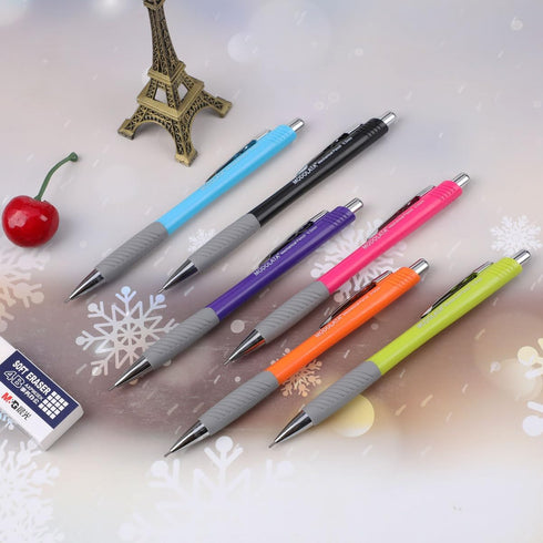 0.5MM Mechanical Pencil Set, Lead Pencils 0.5mm for Student and Artist Drawing, Sketching, Drafting, Pack of 6 Pieces...