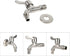 Wash Machine Tap, Garden Tap 304 Stainless Steel Outside Wall Mounted Water Faucet Adapter for Laundry Bathroom Washing, Sink Bathtub spouts (Wash...