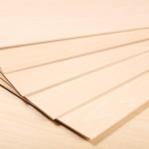 Blulu Balsawood Sheets 8 x 4 x 1/16 Inch Plywood Board Sheets Unfinished Wood Boards Blanks for Laser Cutting Thin Hobby for DIY Crafts Mini House...
