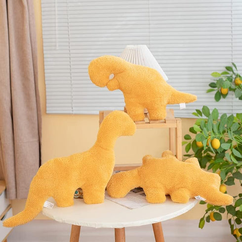 Stegosaurus Dino Nugget Pillow, 18 inch Dinosaur Chicken Nugget Pillow Stuffed Animal Plush Toy, Dino Nugget Plush Dinosaur Theme Party Decoration...