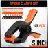 HORUSDY 8-Pack Spring Clamps Heavy Duty, 5-inch Large Plastic Clamps for Crafts with 2-3/8Inch Jaw Opening for DIY, Gluing, Clamping and Securing...