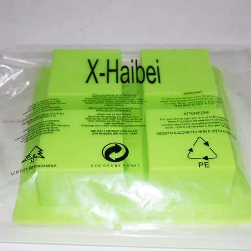 X-Haibei 4-Cavity Square Silicone Mold for Soap, Lotion Bars, Candles & DIY Crafts – 4oz per Cube, Flexible & Non-Stick...