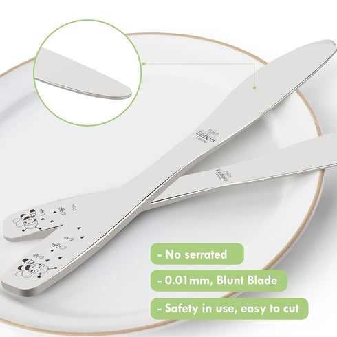 Lehoo Castle Kids Silverware, 6Pcs Toddler Utensils, Kids Utensils Includes Toddler Forks and Spoons, Knives, Toddler Silverware Stainless Steel (...
