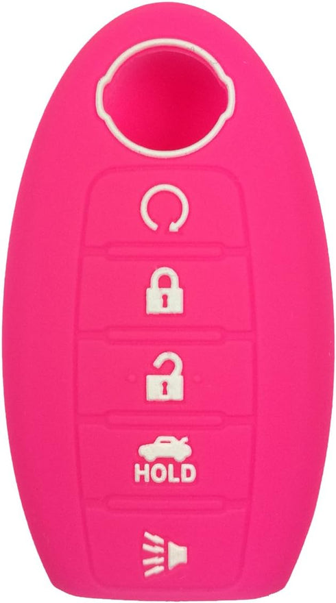 Coolbestda Silicone 5 Buttons Smart Key Fob Keyless Entry Case Cover Remote Holder Jacket Protector for 2017 2018 2019 2020 2021 Nissan Rogue Maxi...
