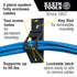 Klein Tools 450-510 2-Inch J-Hooks, Cable Management System with Lockable Latch for Extension Cords, Conduit, Fiber, Ethernet Cables, 6-Piece...