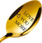 Love You More - Anniversary Birthday Gifts for Couple, Christmas Gifts, Personalized Coffee Spoon 1 Pcs Gold...