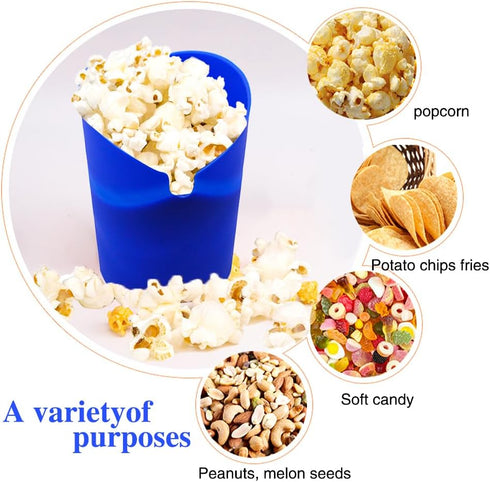 The Original Microwave Popcorn Popper, Silicone Popcorn Maker Collapsible Bowl BPA -Free, Hot Air Popcorn Maker, No Oil Required (Blue, 1)...