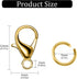 600 Pieces Lobster Clasps and Open Jump Rings Set Lobster Claw Clasps and Closures for Jewelry Making and Bracelets Bracelet Hooks Jewelry Clips(G...