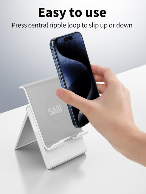 SAIJI Adjustable Tablet Stand Holder Portable Foldable Desktop Stand Dock Compatible for iPad, iPhone, Nintendo Switch, Samsung Galaxy and Kindle ...