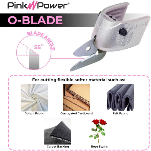 Paper and Fabric Replacement Blade for Pink Power HG2043 3.6V Lithium Ion Pink Cordless Electric Scissors (PPO Blade : 2 Pack)...
