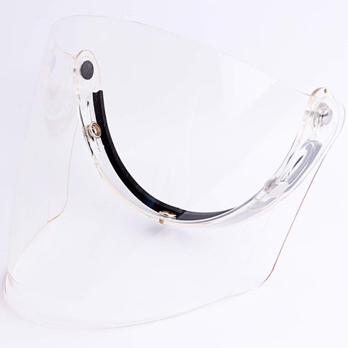 Universal 3-Snap Flip Up Visor Shield Lens for Retro Open Face Motorcycle Helmet (Clear)...