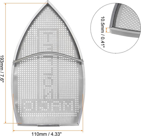 2pcs Iron Cover Non Stick Iron Shoe Aluminum Electric Iron Assistant Tool Iron Sole Plate Accessory Ironing Protector Fits Smaller Than 193mm(Leng...