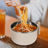 40 Oz Ramen Bowl Soup Bowls with Lid and Handles Noodles Pasta Cereal Salad Stainless-steel Bowls with Drain Hole Instant Noodle Cup for Girls or ...