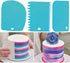 lasenersm 3 Pieces Dough Scraper Bowl Scraper Cake Scraper Plastic Dough Cutter Jagged Edges Scraper Curved Edge Scraper Flat Edge Scraper Food Sc...
