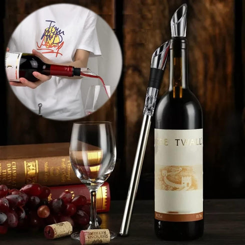 Wine Chiller Stick Small Wine Cooler 3-in-1 Stainless Steel Wine Bottle Cooler Stick Iceless Wine Chillers for Bottles Wine Gifts Champagne Chille...