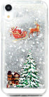 for iPhone X Case iPhone Xs Christmas Phone Case Glitter Sparkle Liquid Floating Case Shockproof Clear Soft TPU Bumper Case Xmas Santa Claus Silic...