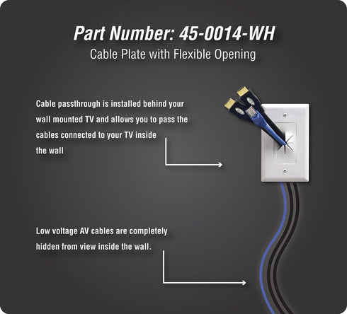 DATA COMM 45-0014-LA Cable Plate with Flexible Opening, 1-Gang, Lite Almond...