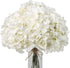10pcs Hydrangea Silk Flowers Heads with Stems Artificial Hydrangea Flowers for Wedding Home Party Baby Shower Decor (White)...