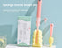 Bottle Brush Sponge Cup Brush Set, Removable Handle Upright Design Large Cup Brush + Extended Straw Brush + Lid Brush, Environmentally Conscious P...