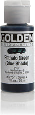 Golden Fluid Acrylic Paint 1 Ounce-Phthalo Green/Blue Shade...
