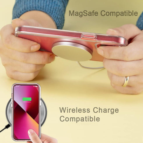 COOLQO Compatible for iPhone 13 Mini Case with Tempered Glass Screen Protector, Hard PC and Soft TPU, Military Grade Protection, Shockproof Protec...