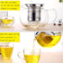 Lead-Free Thicken Glass Teapot Kettle – Removable Stainless Steel Infuser – Great ForBlooming and Loose Leaf Tea Brewer, Thickened (33oz / 950mm)...