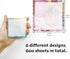 Kisdo Sticky Notes 3x3 inches, Self-Stick Note Pads Aesthetic 600 Sheets Multiple Designs Memo Pads for Home, School, Office Supplies (Marble B)...