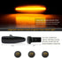 D-Lumina LED Side Marker Light Assembly Smoked Lens Sequential Blink Amber for Mitsubishi Lancer Evolution X Mirage Outlander Sport Front Fender S...