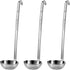 meekoo 3 Pieces Stainless Steel Ladle Soup Handle Ladle with Pouring Rim for Kitchen Cooking Soup Sauce(3 oz)...