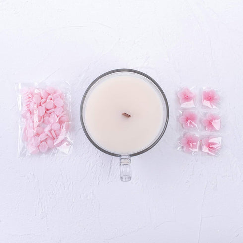 Romantic Sakura Cup Scented Soy Candle for Birthday Gift Wedding Favor...