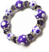 Linpeng Purple Glass Beads Polka Dots Bracelet, One Size...