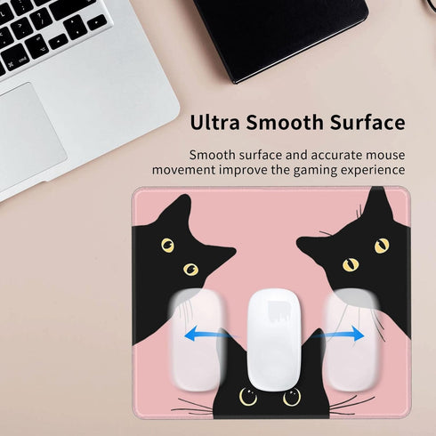 Funny Cat Mouse Pad Square Cute Mouse Pads for Wireless Mouse Small Office Computer Mousepad for Desk Laptop with Non-Slip Rubber Base Mouse Mat, ...