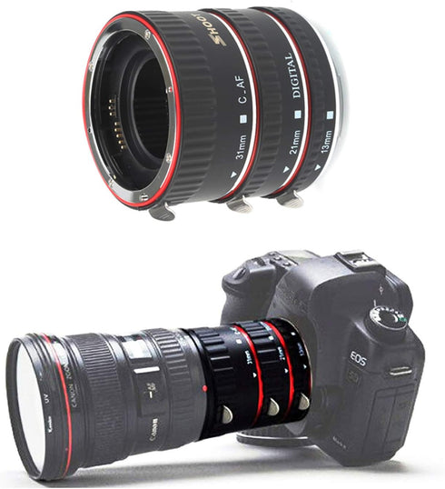 SHOOT AF Auto Focus Macro Extension Tube Set for Canon EOS EF EF-S Lens DSLR Cameras 1100D 700D 650D 600D 550D 500D 450D 400D 350D 300D 100D 70D C...