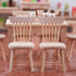 Toyvian 6 pcs 1: 12 Scale Dollhouse Chairs Mini Wood Chair Miniature Furniture Photograph Layout Props for Dollhouse Lanscape Garden...
